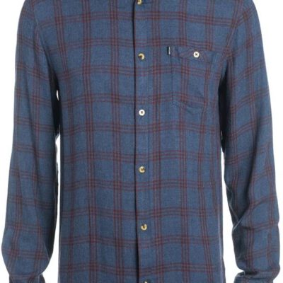 Camisa RIP CURL de Manga Larga Hombre mood indigo mar 9074 Ref. CSHCS4 cuadros azul marino y granate