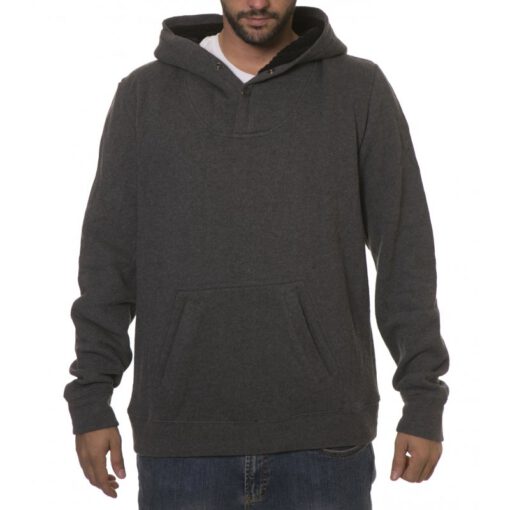 Sudadera Hydroponic hombre con capucha interior borrego casual Monk Heather Dark GREY Ref. 15554 gris oscura