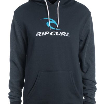 Sudadera sport surf hombre Rip Curl con capucha corps hooded Ref. cfenw4 black negra logo grande