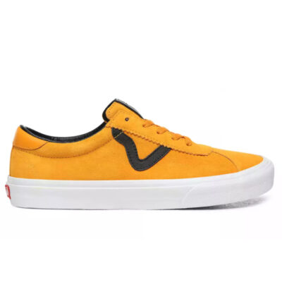 Zapatillas VANS Skate estilo retro unisex VANS SPORT Cadmium Yellow/True White Modelo: VN0A4BU6XW3 mostaza franja negra