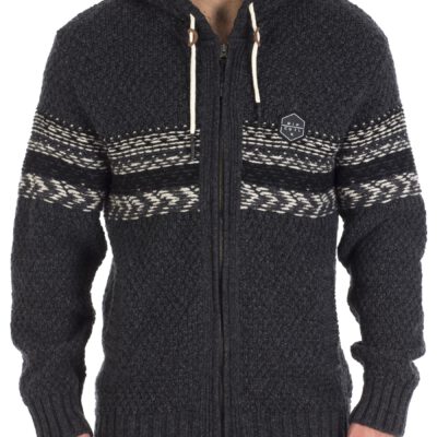 Chaqueta punto RIP CURL hombre caliente con capucha Torquay Sherpa Sweater Black Ref. CSWBG4 negro/gris