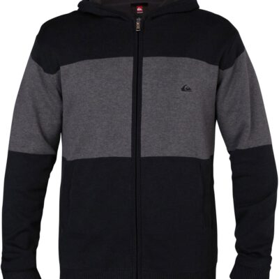 Chaqueta Quiksilver Hombre con capucha forro interior polar Blake Ref. EQYSW03005 Bicolor gris oscura y azul marino