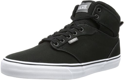 Zapatillas media caña VANS Skate confortables chico Atwood Hi (Canvas) Black/White Mod. VN0VG187 negra lona