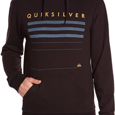 Sudadera sport hombre Quiksilver con capucha Hood Rib Ref. KRMSW903 negra con logo pecho