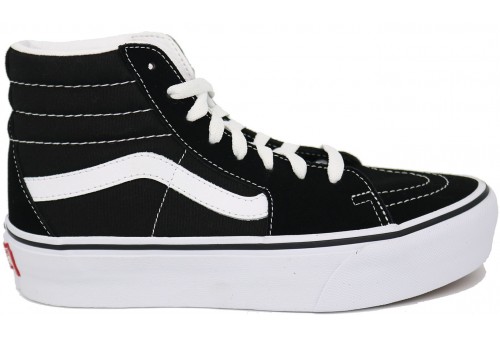 Zapatillas altas plataforma VANS SK8-HI 2 PLATFORM black/True white Ref. VN0A3TKN6BT1 negra franja blanca | Martimpe Berart - Tienda de Moda en Gausach, Vielha, Valle de Aran