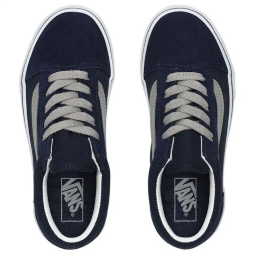 Zapatillas VANS clásicas y cómodas Sneakers deporte unisex VANS Old Skool Dress blues/Drizzle Mod. VN0A4UHZWKN1 ante azul con franjas blancas