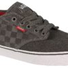Zapatillas VANS Skate confortables chico/niño Atwood Deluxe (Suede Checkers) Pwtr/Wht Mod. VN0-0 UDTDYB Gris Ante y Textil