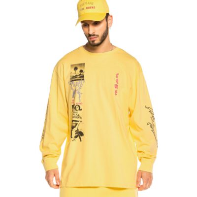 Camiseta GRIMEY manga largaa unisex Yoga Fire Long Sleeve Tee Yellow Ref. GLS133-FW20-YLW- Amarilla The Flame
