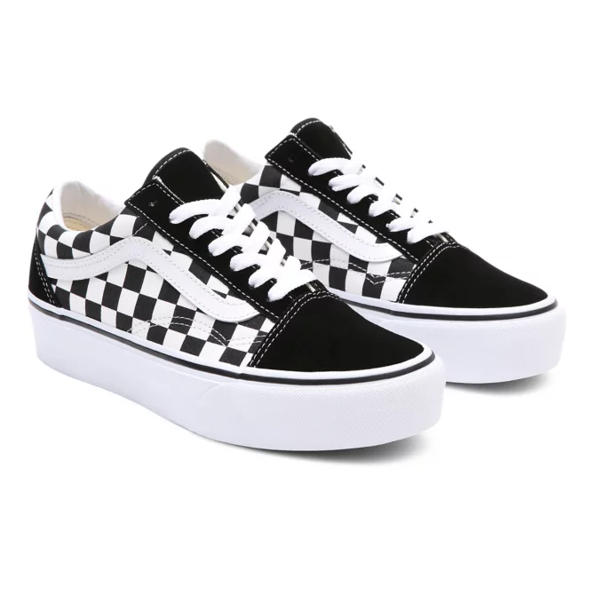 Zapatillas plataforma VANS Sneaker Old Skool Platform black Ref. VN0A3B3UHRK1 negra estampado a cuadros | Berart - Tienda de Moda en Gausach, Valle de Aran