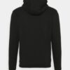 Sudadera Santa Cruz hombre suave con capucha casual básica BIO HAND HOOD Ref. SCA-HDY-4654 Negra puño/mano pecho