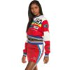 Sudadera corta Crop-Top GRIMEY cuello redondo chica Arch Rival niña Crop Crewneck SS20 Rojo Ref. GGCSW339-RED roja parches decorativos