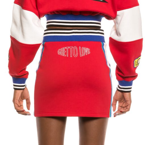 Minifalda corta GRIMEY chica Grimey Arch Rival FW20 Rojo Ref. GGSK108-RED roja con franjas laterales