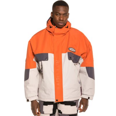 Anorak Invierno GRIMEY con capucha unisex Dulce Reversible Puffy Jacket Grey Ref. GJ121-FW20-GRE gris y naranja