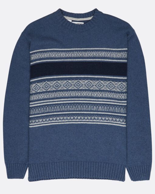 Jersei punto BILLABONG hombre cuello redondo Mayfield Warm Sweater casual Suéter Ref. BIZ1JP17 azul/blue rayas