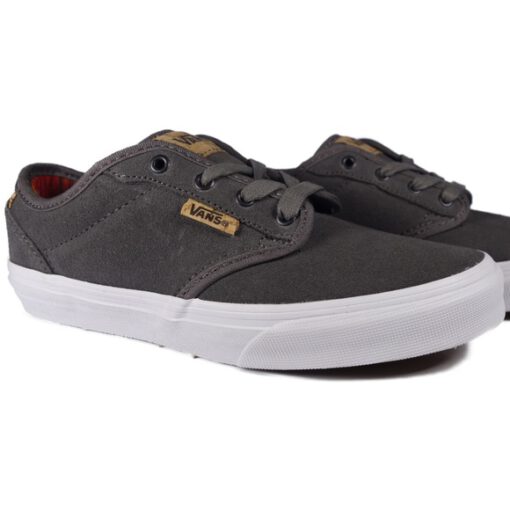 Zapatillas VANS Skate confortables chico/niño Atwood Deluxe (Suede) Pewter/Blanket Mod. VN0-0 ZSTGUS Gris Ante y Textil