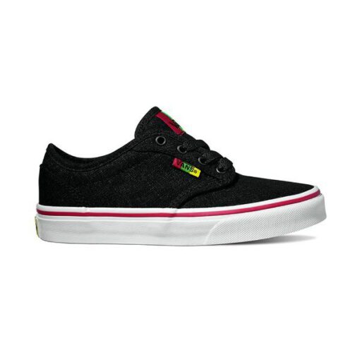 Zapatillas VANS Skate confortables chico Atwood (Rasta) Black/red Mod. VN0A349P6BI Negra Bob Marley