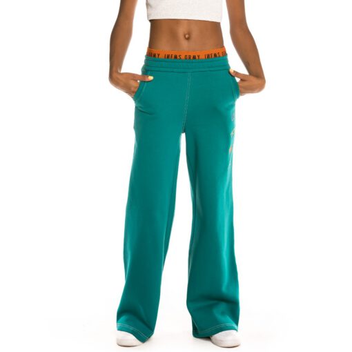 Pantalón campana chándal GRIMEY chica Track Pants Nite Marauder FW20 Green Ref. GGTS122-GRN verde esmeralda