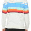 Sudadera Rip Curl sport surf hombre fina con capucha y cremallera Retro Fleece Zip Hoodie Ref. CFESP4 Blanca con bandas colores