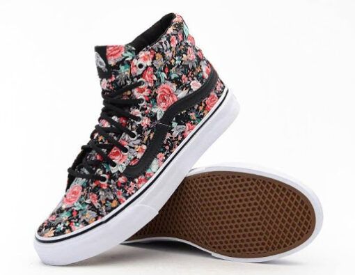 Zapatillas altas VANS Skate número uno del mundo chica Sk8-Hi Slim "Multi Floral" Ref. VN-0 XH7DL4 flores colores