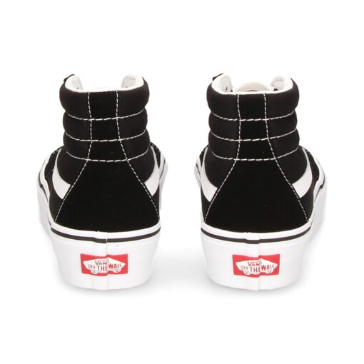 Zapatillas altas plataforma VANS SK8-HI 2 PLATFORM black/True white Ref. VN0A3TKN6BT1 negra y franja blanca