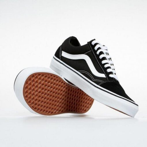 Zapatillas VANS clásicas y cómodas Sneakers deporte unisex VANS Old Skool Black/White Modelo: VN000D3HY281 negra con franjas blancas