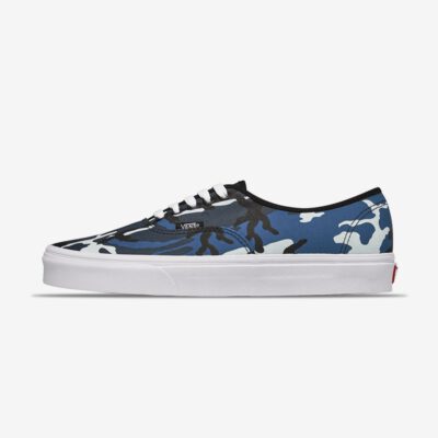 Zapatillas VANS Skate número uno del mundo Unisex Authentic Pop Camo Black/Dress Mod. VN0A38EMRK2 Camuflaje azul