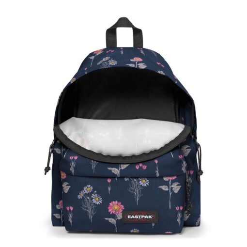 MOCHILA EASTPAK Padded Pak'r® EK620J33 Wild Navy azul flores rosa y margaritas