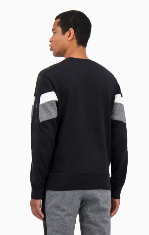 Sudadera CHAMPION Hombre Cuello redondo COLOUR BLOCK INSERT FLEECE SWEATSHIRT Ref. 214786 negra y gris