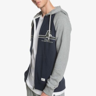 Sudadera Quiksilver Hombre casual con cremallera y capucha Essentials Hoodie BYJ0 Ref. EQYFT04083 azul gris