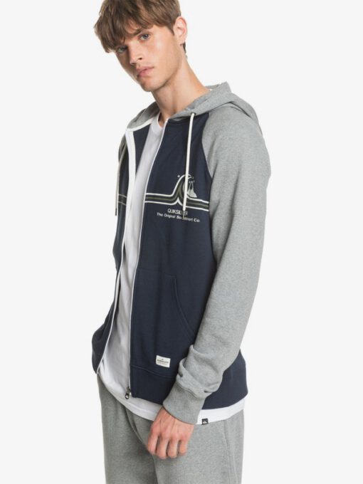 Sudadera Quiksilver Hombre casual con cremallera y capucha Essentials Hoodie BYJ0 Ref. EQYFT04083 azul gris