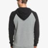 Sudadera Quiksilver Hombre casual con cremallera y capucha Essentials Hoodie LIGHT GREY HEATHER (sjsh) Ref. EQYFT04083 negra y gris