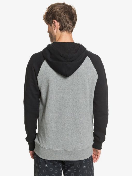 Sudadera Quiksilver Hombre casual con cremallera y capucha Essentials Hoodie LIGHT GREY HEATHER (sjsh) Ref. EQYFT04083 negra y gris