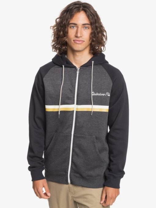 Sudadera Quiksilver Hombre casual con cremallera y capucha Everyday Screen DARK GREY HEATHER (krph) Ref. EQYFT04247 gris