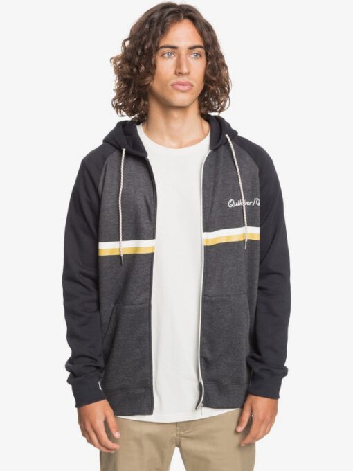 Sudadera Quiksilver Hombre casual con cremallera y capucha Everyday Screen DARK GREY HEATHER (krph) Ref. EQYFT04247 gris