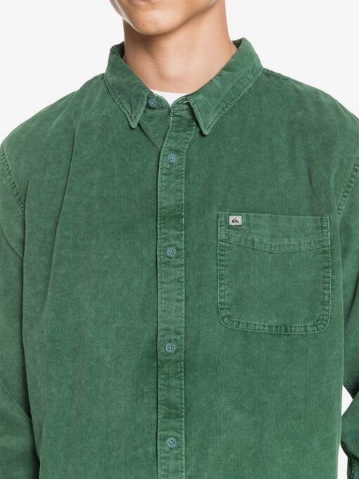 Camisa QUIKSILVER de Manga Larga pana Hombre Smoke Trail GREENER PASTURES (gsg0) Ref. EQYWT04055 verde