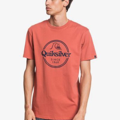 Camiseta Hombre QUIKSILVER manga corta Words Remain REDWOOD (mnl0) Ref. EQYZT05753 granate