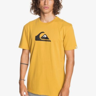 Camiseta Hombre QUIKSILVER manga corta Comp Logo HONEY (ylv0) Ref. EQYZT06060 amarilla logo básica