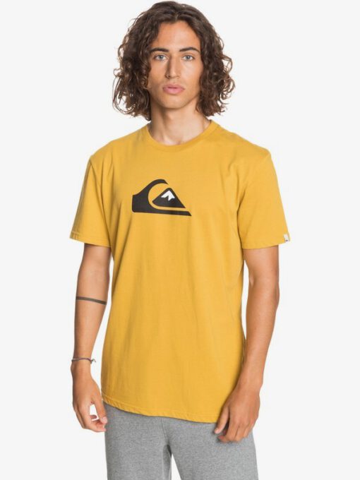 Camiseta Hombre QUIKSILVER manga corta Comp Logo HONEY (ylv0) Ref. EQYZT06060 amarilla logo básica