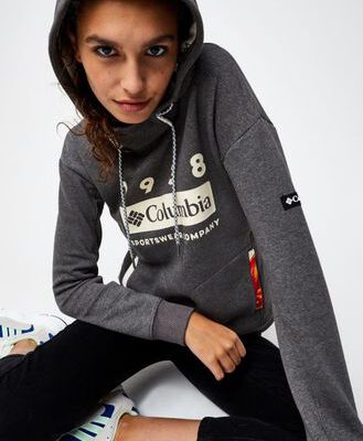 Sudadera COLUMBIA Mujer con capucha Logotipo Lodge™ Ref. 1907583031 Gris Estampado flores interior capucha