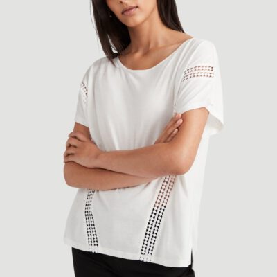 Camiseta O'NEILL Mujer cuello redondo CALI SUNSET T-SHIRT Lifestyle women Ref. 0P7304 White Blanca