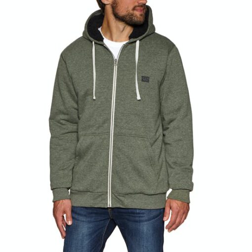 Sudadera BILLABONG hombre caliente interior borrego con capucha All Day Sherpa Zip Ref. L1FL19 Militar verde jaspeado