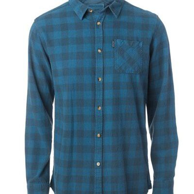 Camisa RIP CURL de Manga Larga franela Hombre Check Shirt Long Sleeve Indian Teal Ref. CSHDP4 cuadros azules