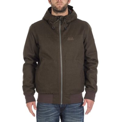 Chaqueta invierno Hombre Rip Curl Urbana con capucha cálida ONE SHOT ANTI JACKET SEAL BROWN Ref. CJKBR4 Marrón