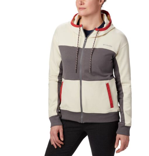 Sudadera COLUMBIA Mujer con capucha y cremallera Columbia Lodge™ Ref. 1860911023 Crema y gris