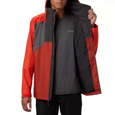 Chaqueta COLUMBIA con capucha y aislamiento para hombre invierno cálida Rain Scape™ City Grey, Wildfire, Carnelian Red Ref. 1889276023 rojo y gris