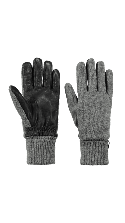 Guantes Barts de cuero hombres BHRIC Gloves Grey Talla L Ref. 3549402 gris lana y piel