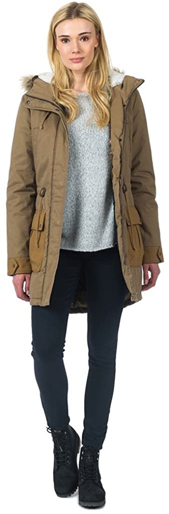 Chaqueta invierno Rip Curl Mujer con capucha cálida Parka Lonepine Jacket Ref. GJKCA4 Camel | Berart - Tienda Moda en Gausach, Vielha, Valle de Aran