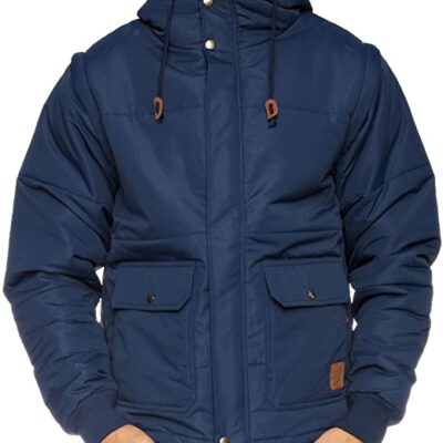 Chaqueta invierno SANTA CRUZ hombre Urbana con capucha cálida TORRANCE MENS INDIGO Ref. J039JK05 azul