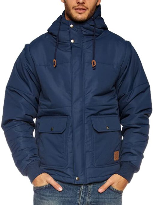 Chaqueta invierno SANTA CRUZ hombre Urbana con capucha cálida TORRANCE MENS INDIGO Ref. J039JK05 azul