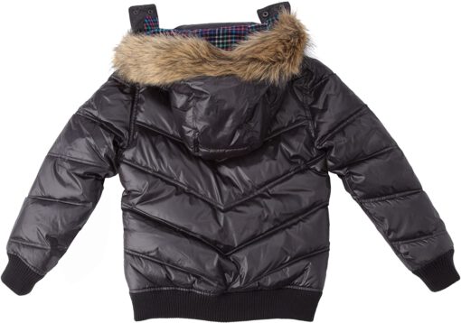 Chaqueta plumón ROXY niña con capucha pelo sintético Jacke Blue Snow Graphite Ref. WPTJK013 gris brillo